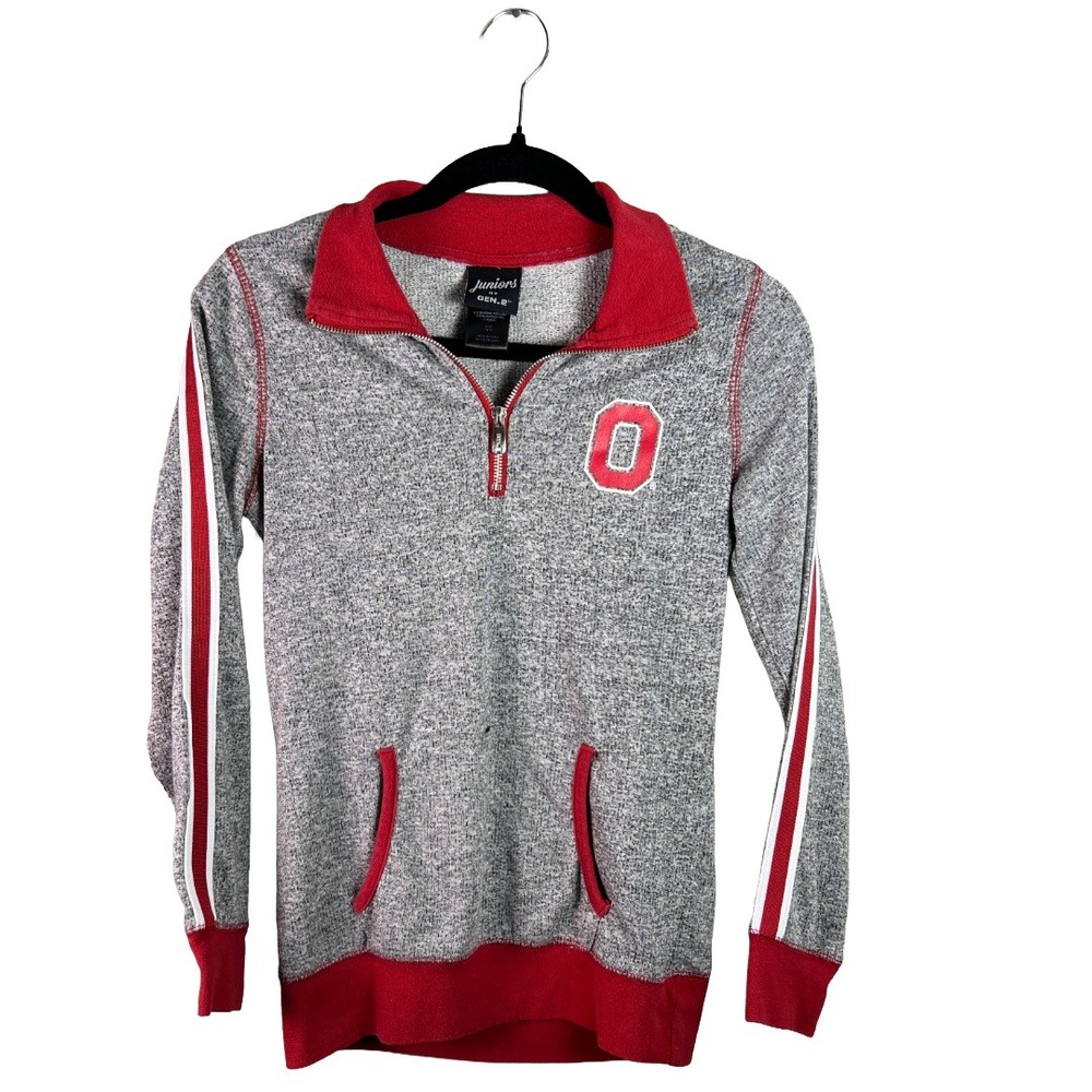 Y2K Juniors Gen 2 Ohio State Buckeyes Quarter Zip Sweatshirt S Streetwear